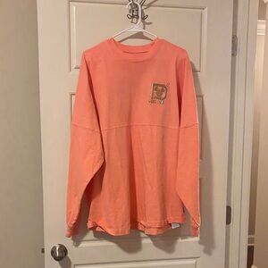 Disney Coral Long-Sleeve Spirit Jersey. Like New!!